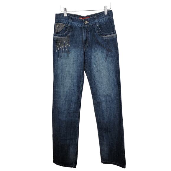 U-Life Jeans India Embellished "Complete Satisfaction" Straight Jeans - Size 28 - Picture 4 of 8